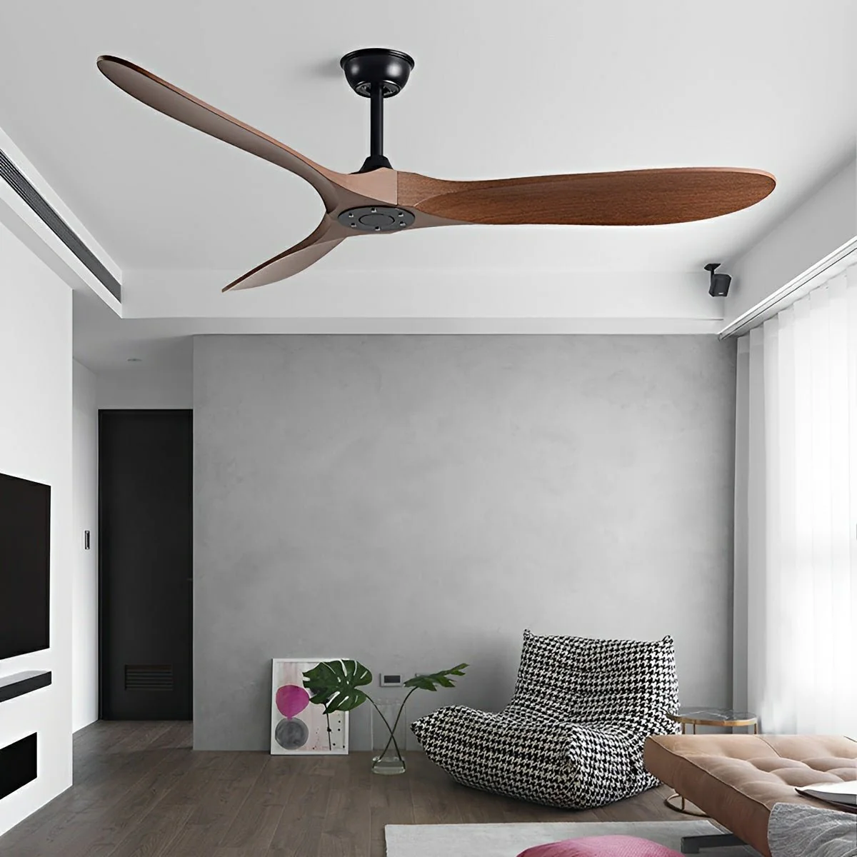 Modern Scandinavian Minimalist DC Motor Reverse Ceiling Fan - Image 2