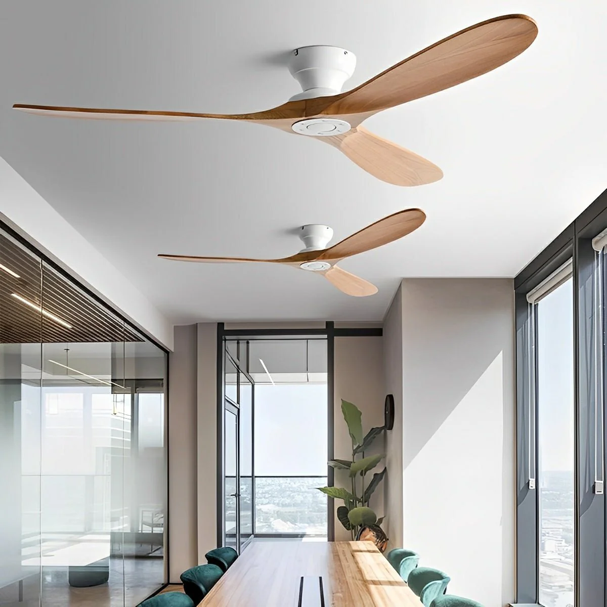 Modern Scandinavian Wood DC Motor Reverse Ceiling Fan - Image 3
