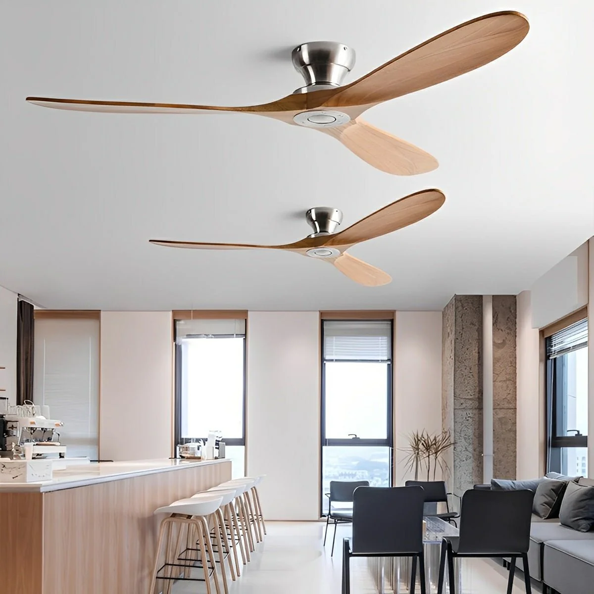Modern Scandinavian Wood DC Motor Reverse Ceiling Fan - Image 5