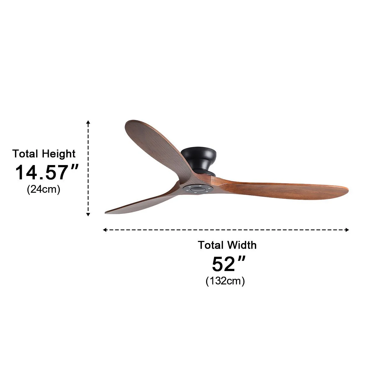 Modern Scandinavian Wood DC Motor Reverse Ceiling Fan - Image 9