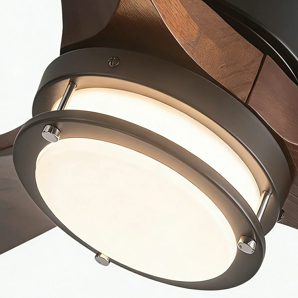 Modern Scandinavian Wood DC Motor Reverse Full-Spectrum LED Ceiling Fan Lights - Image 6