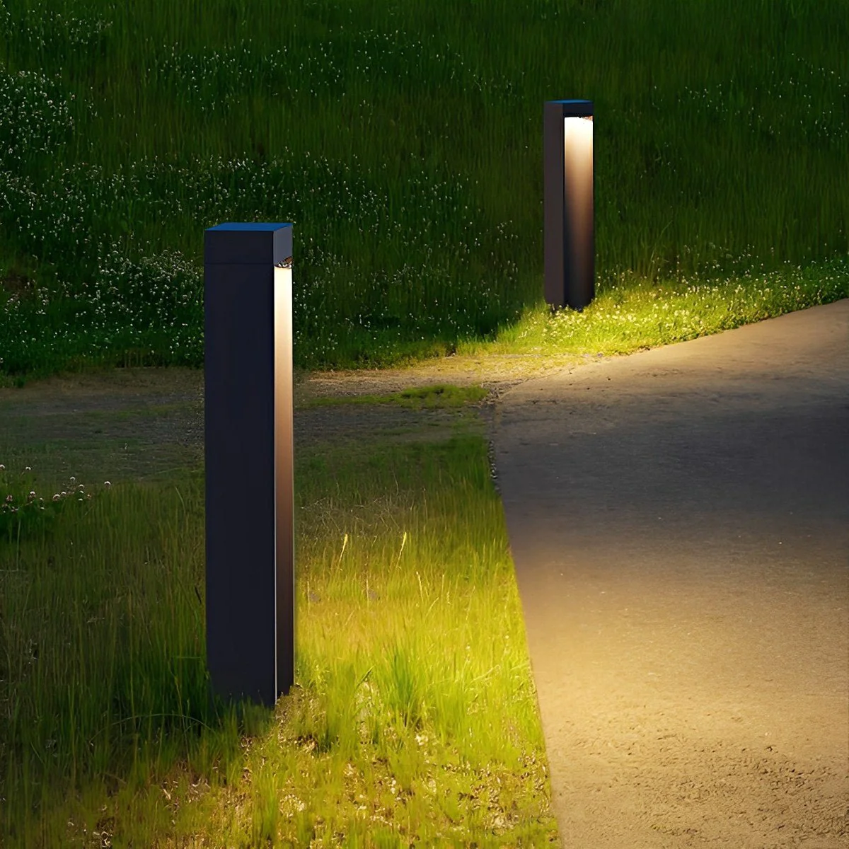 Modern Slim Rectangular LED Outdoor Pathway Lights - Image 3