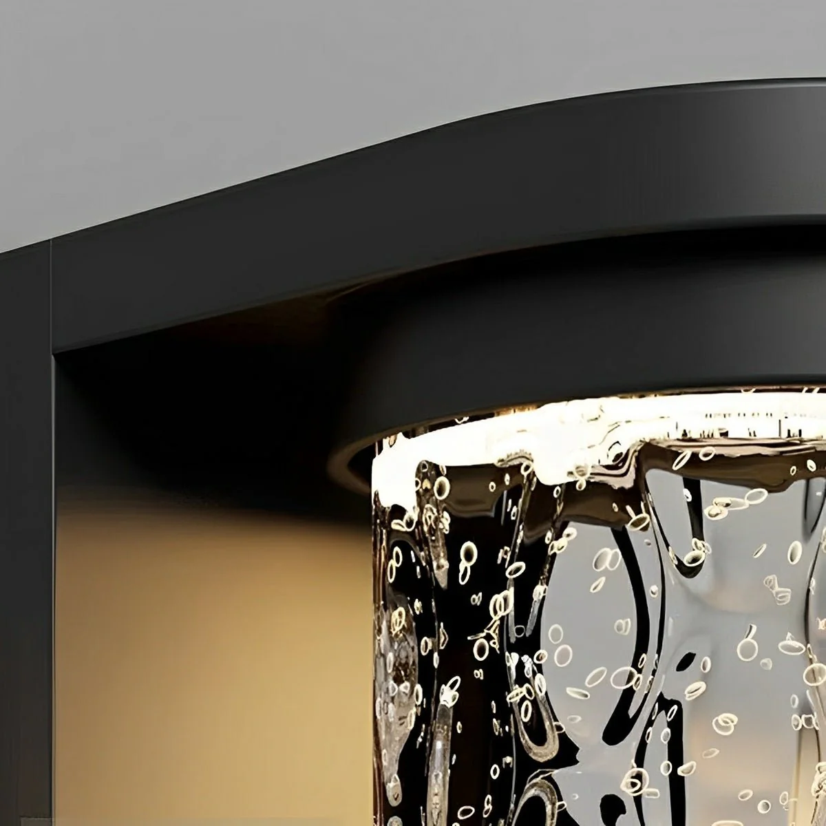 Modern Waterproof Stainless Steel Water Glass Outdoor LED Porch Wall Lights - Image 5