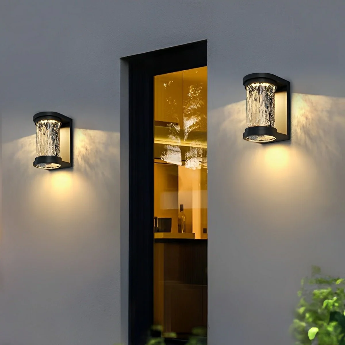 Modern Waterproof Stainless Steel Water Glass Outdoor LED Porch Wall Lights - Image 6