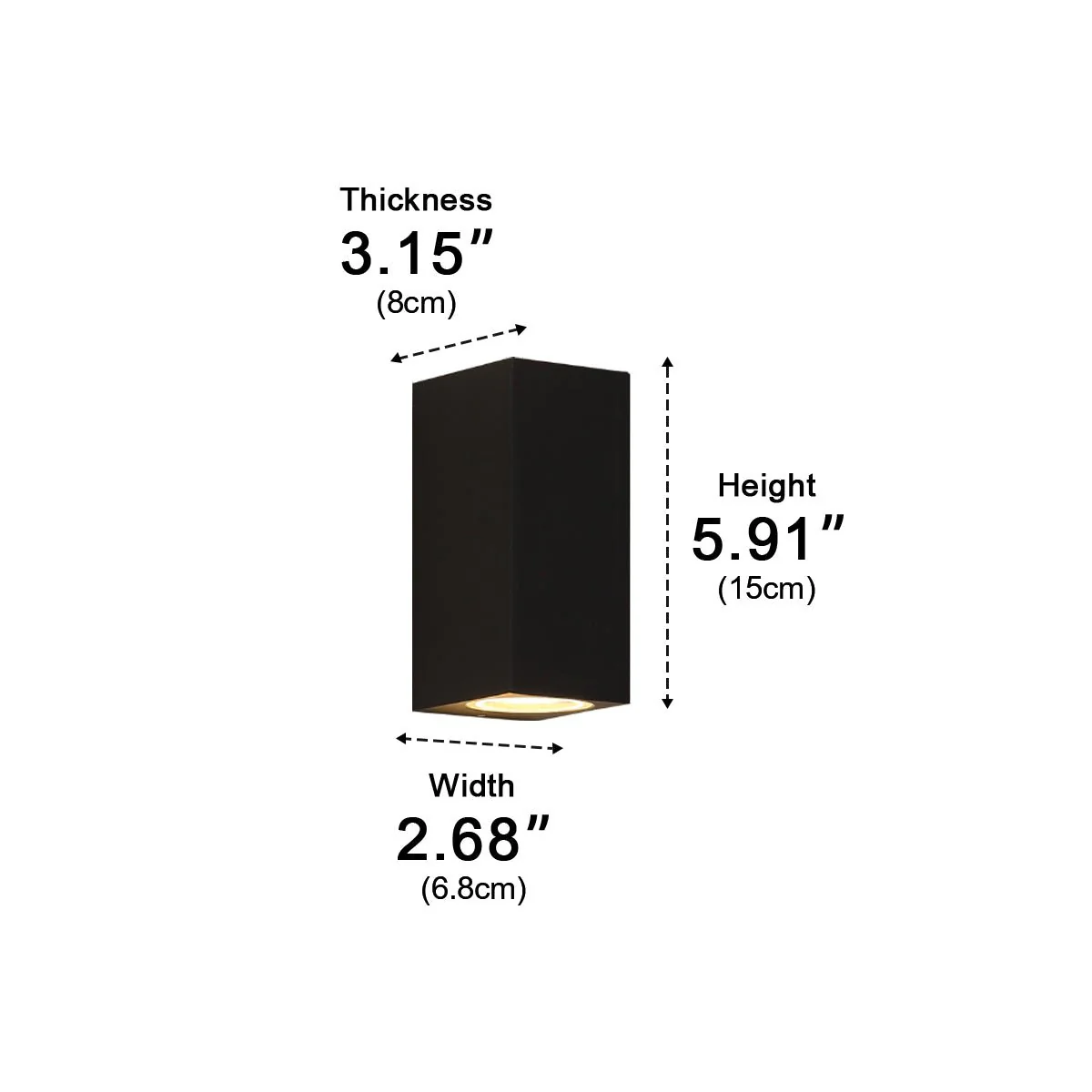 Modern Square Outdoor Waterproof Wall Washer Double Light - Image 15