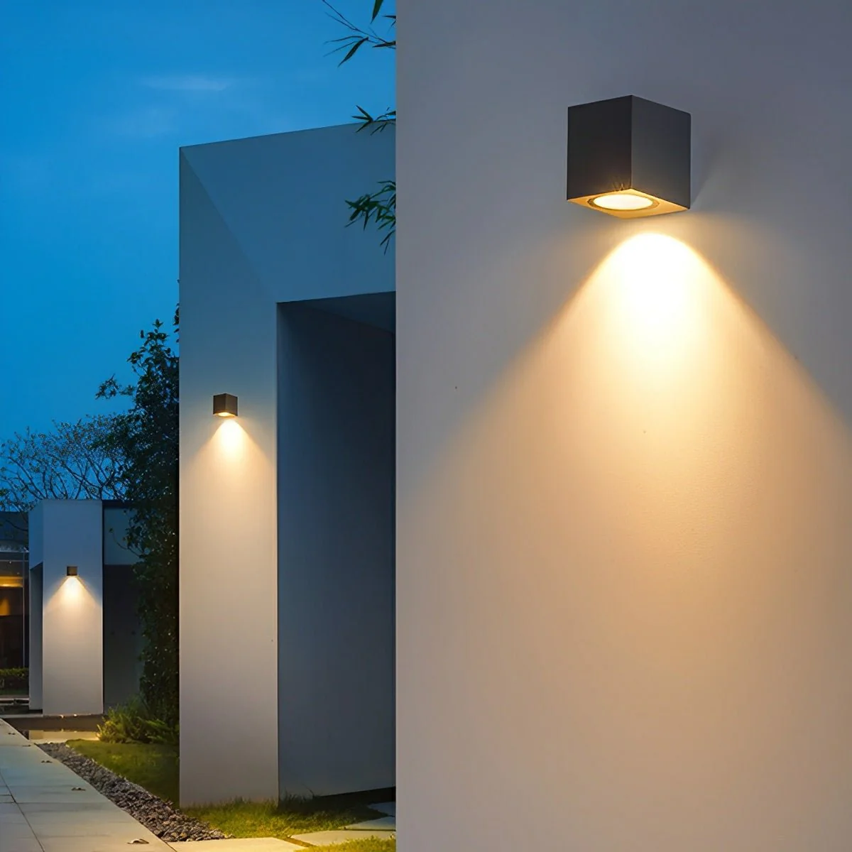 Modern Square Outdoor Waterproof Wall Washer Double Light - Image 3
