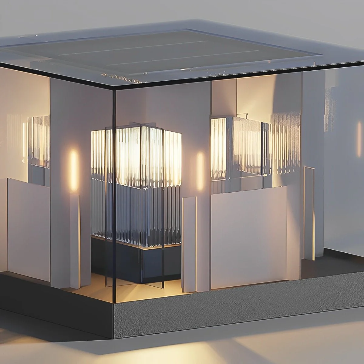 Modern Square Waterproof LED Outdoor Post Lights - Image 6