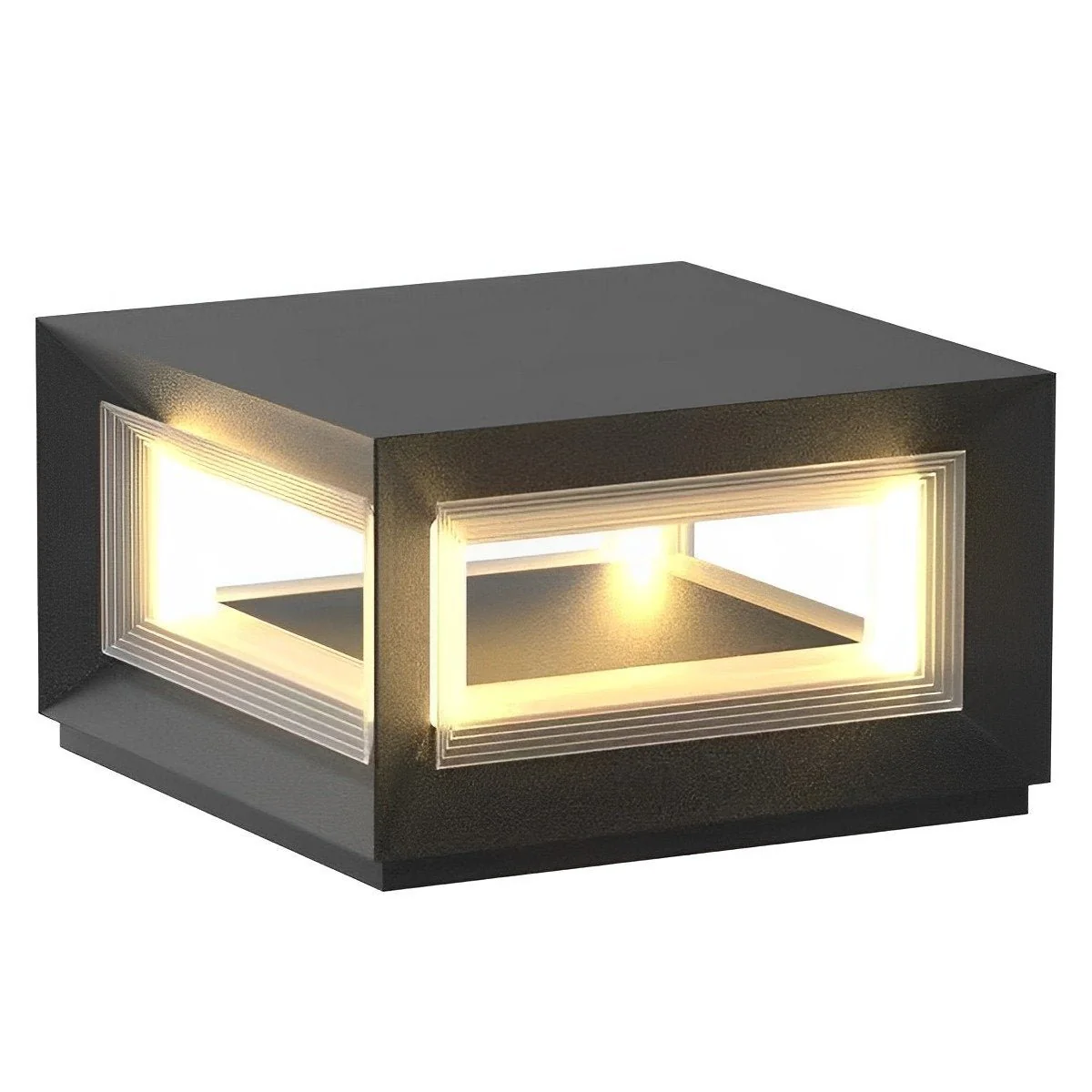 Rectangular Modern Stainless Steel Waterproof LED Outdoor Post Lights - Image 10