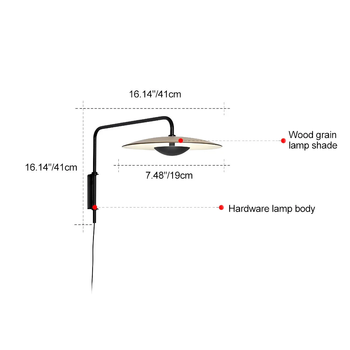 Modern Swing Arm Umbrella Wall Sconces Lamp - Image 10