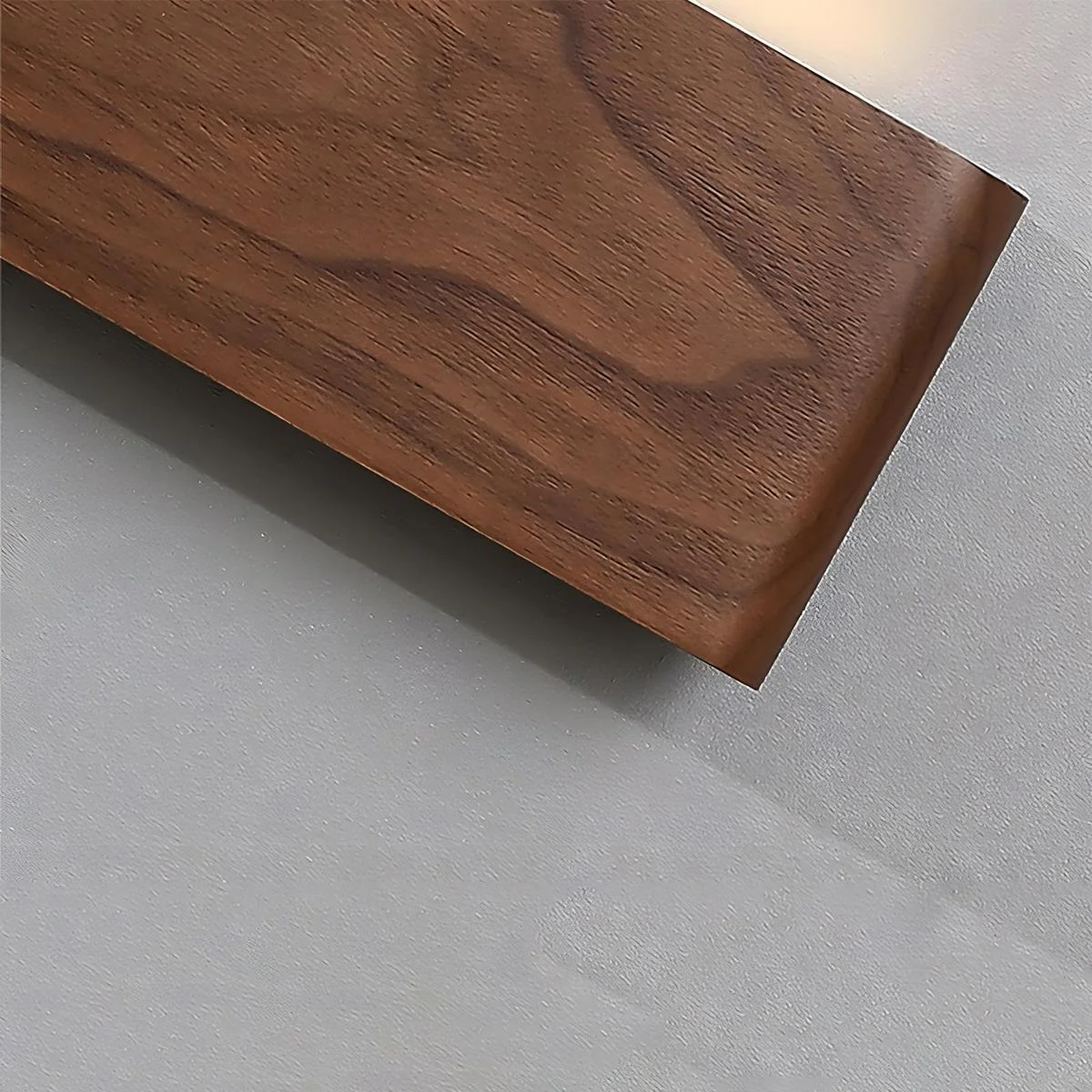 Modern Walnut Solid Wood Rectangular LED Indoor Wall Sconce - Image 11