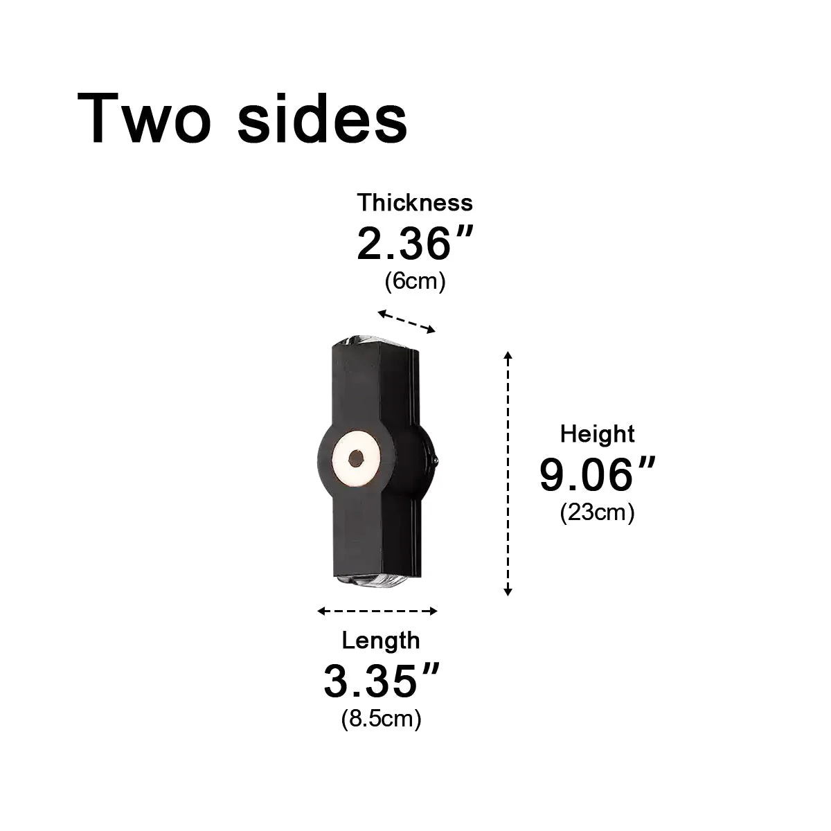 Modern Waterproof Black Outdoor LED Wall Lights Spotlights - Image 19