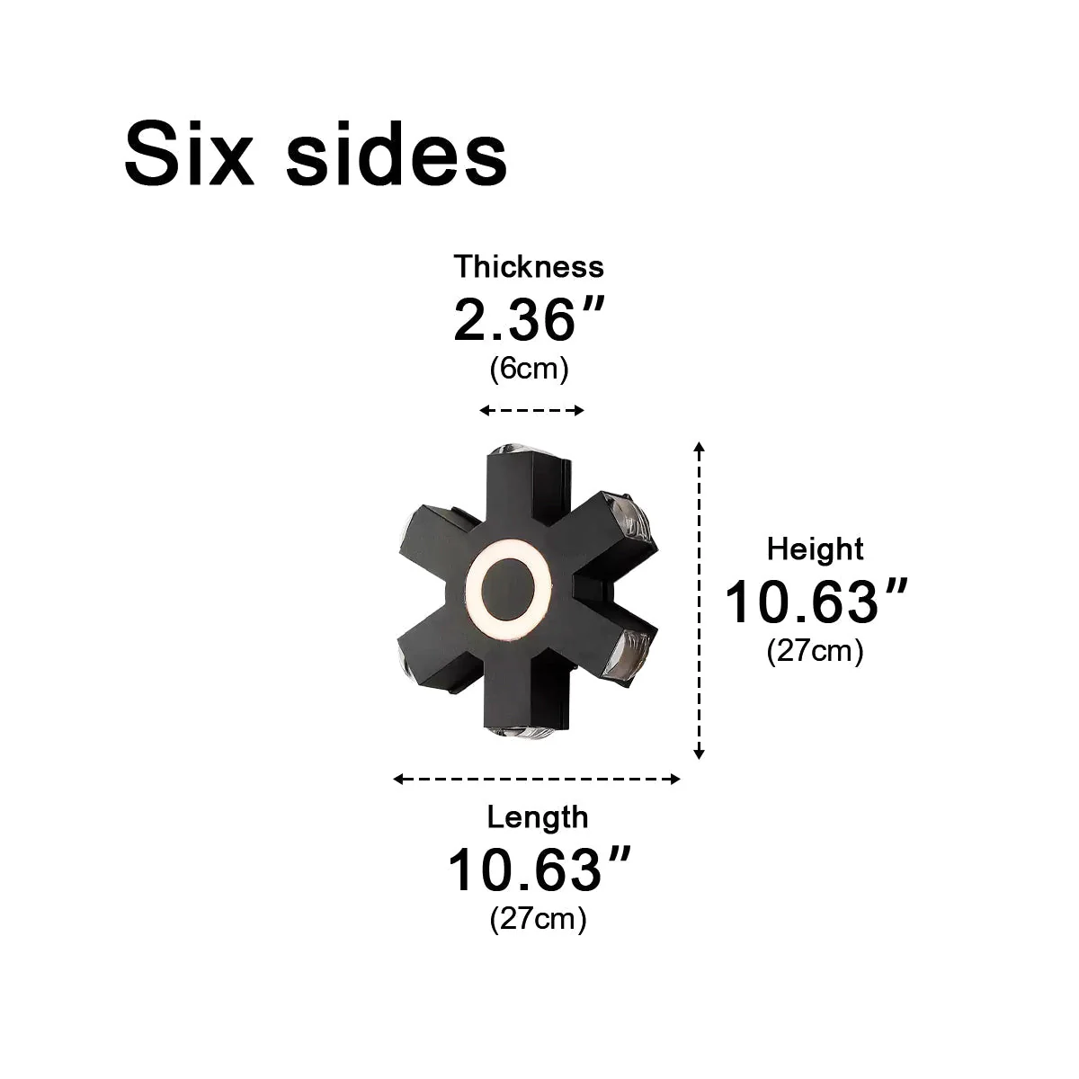 Modern Waterproof Black Outdoor LED Wall Lights Spotlights - Image 22