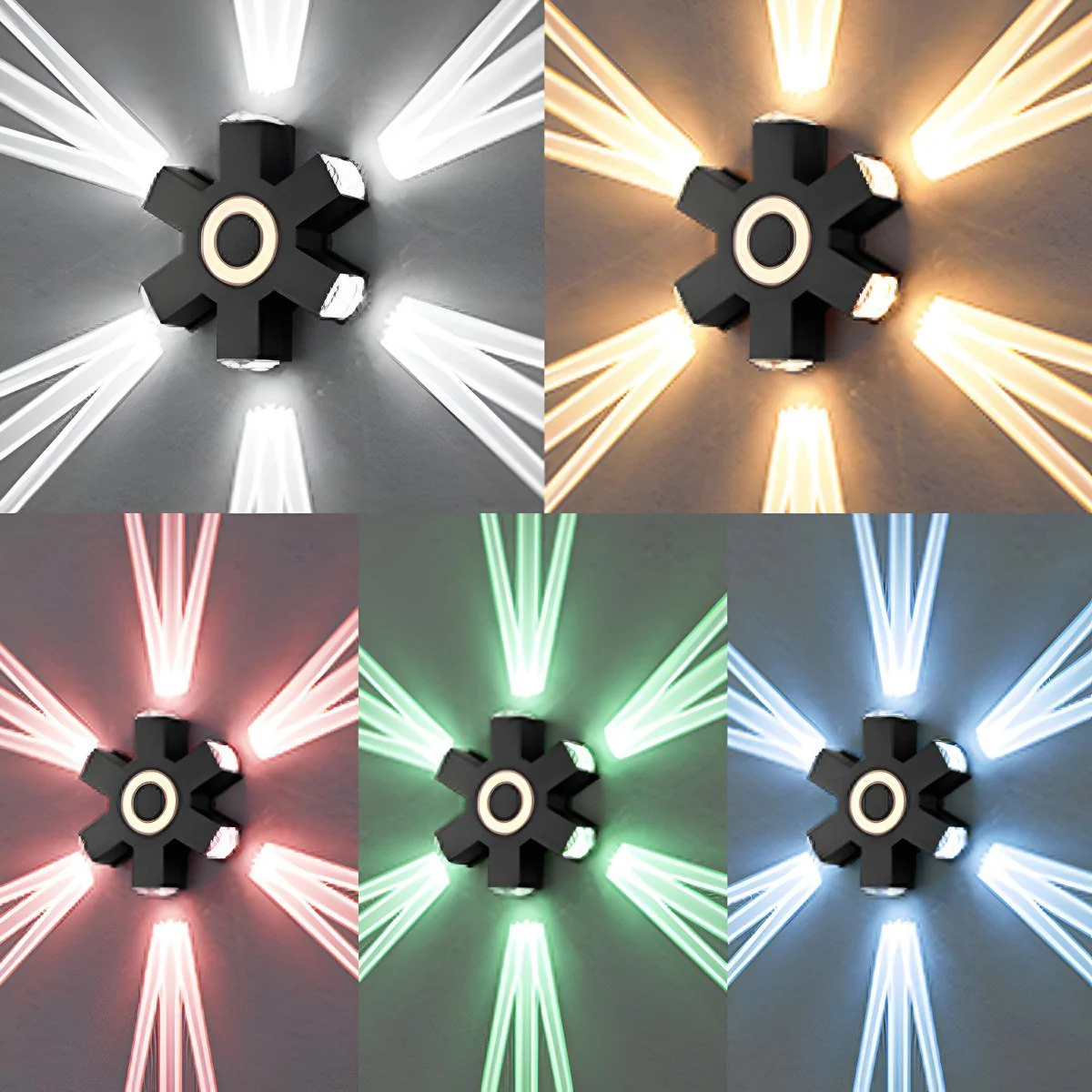 Modern Waterproof Black Outdoor LED Wall Lights Spotlights - Image 23
