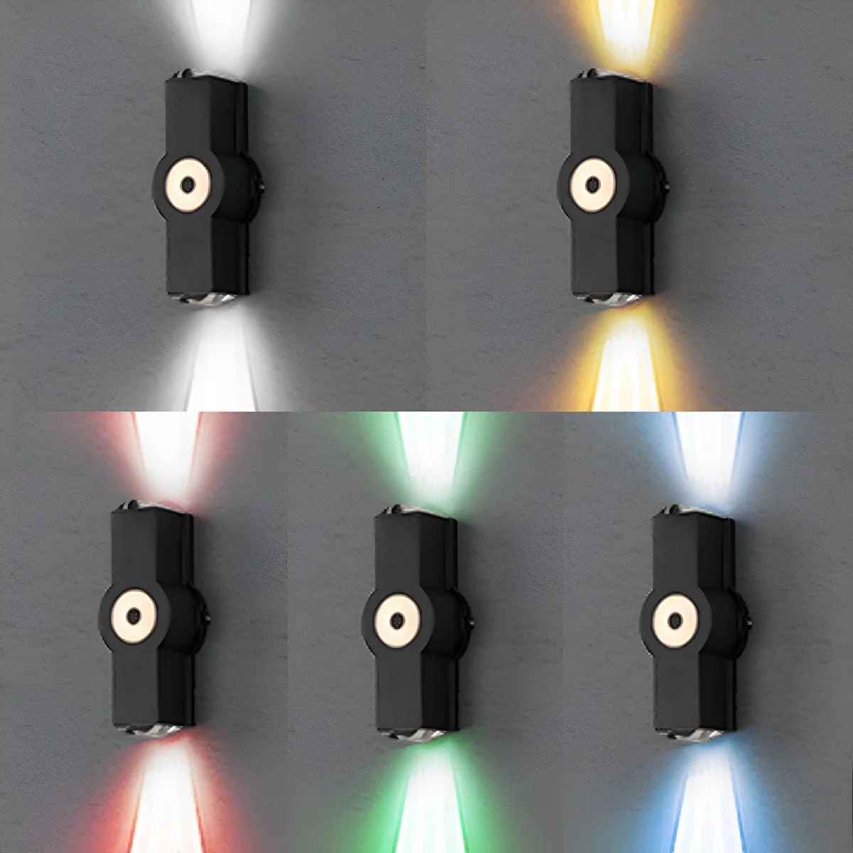 Modern Waterproof Black Outdoor LED Wall Lights Spotlights - Image 24