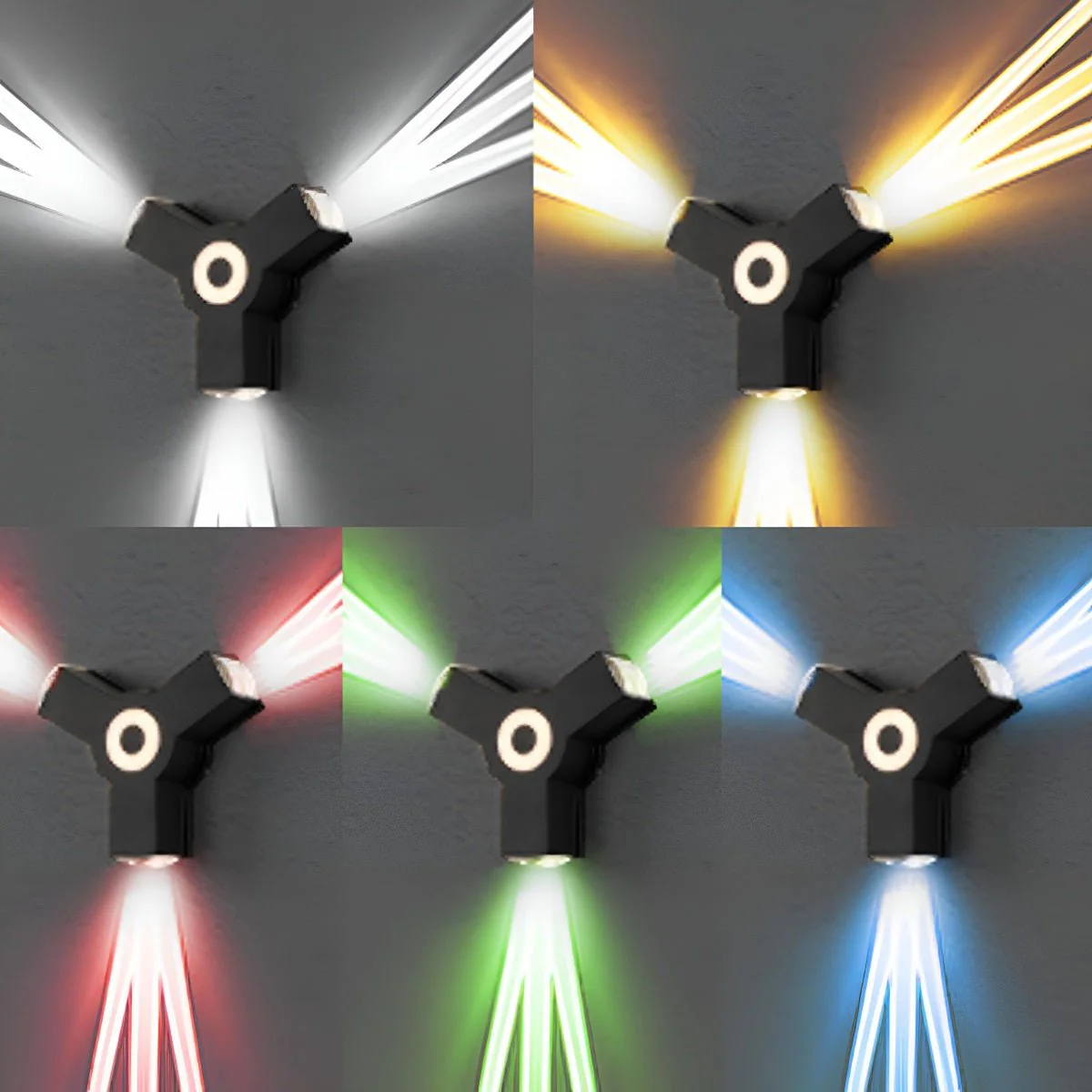 Modern Waterproof Black Outdoor LED Wall Lights Spotlights - Image 28