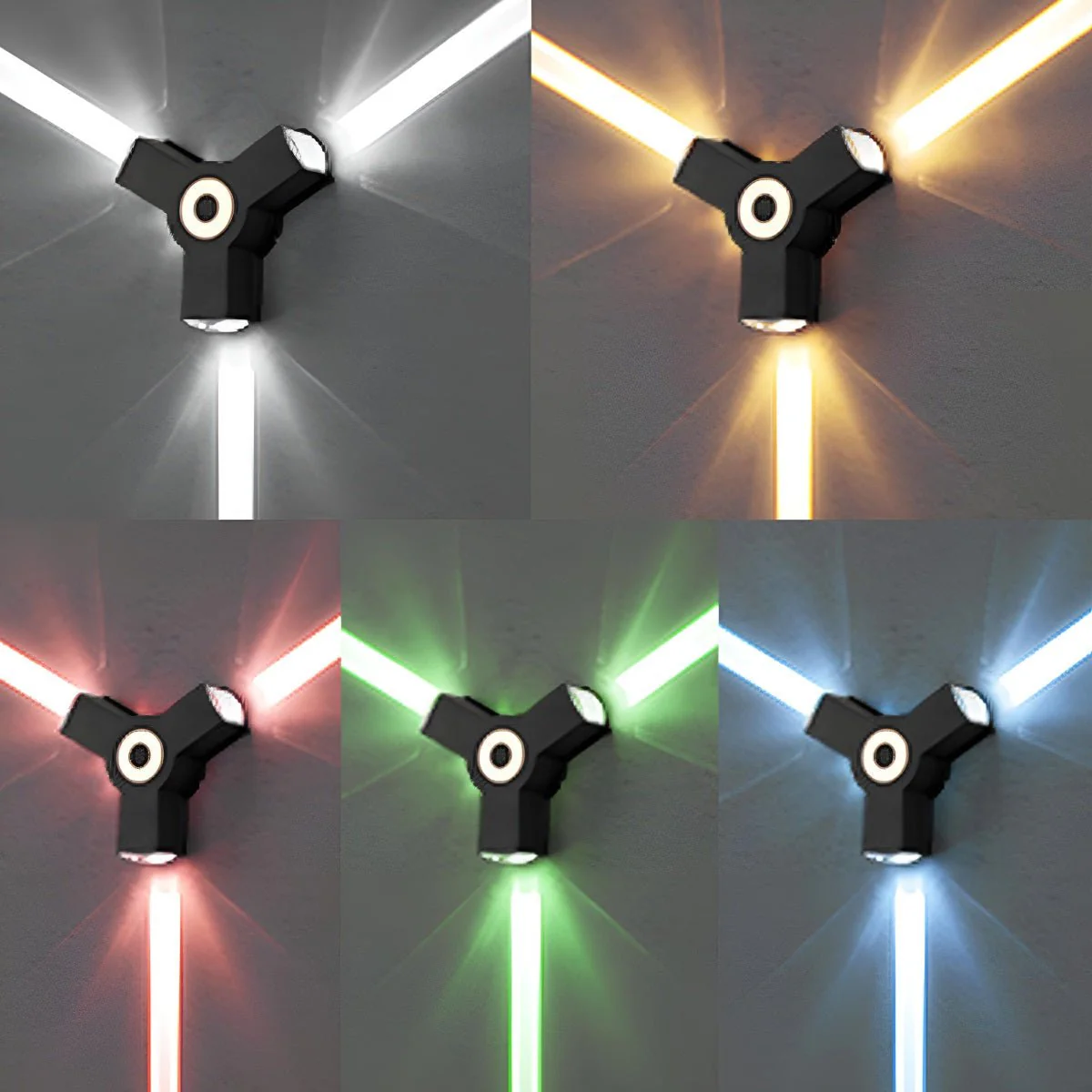 Modern Waterproof Black Outdoor LED Wall Lights Spotlights - Image 29