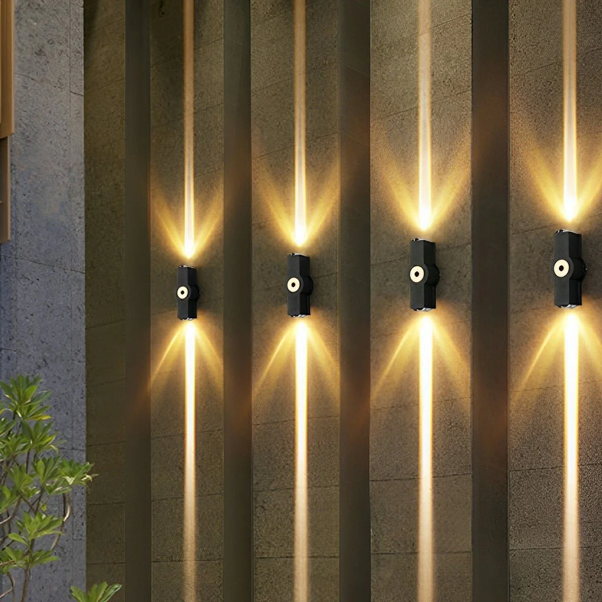 Modern Waterproof Black Outdoor LED Wall Lights Spotlights - Image 3