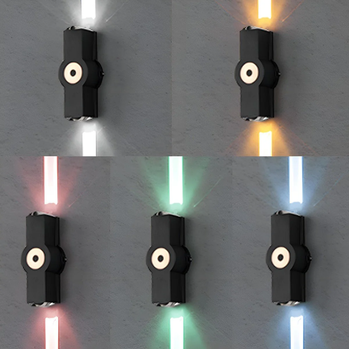 Modern Waterproof Black Outdoor LED Wall Lights Spotlights - Image 33