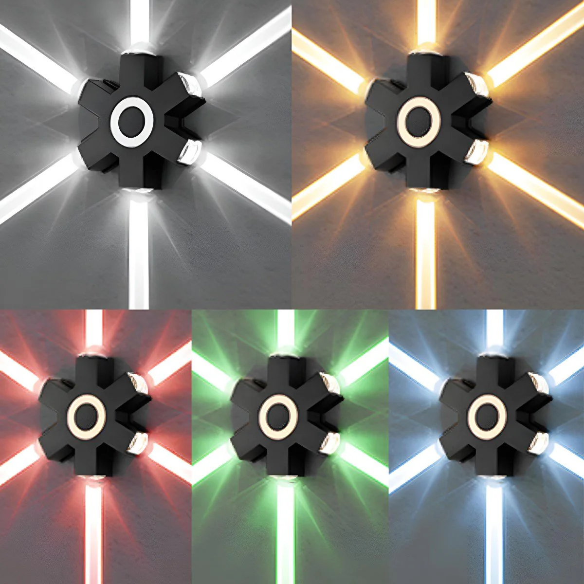 Modern Waterproof Black Outdoor LED Wall Lights Spotlights - Image 35