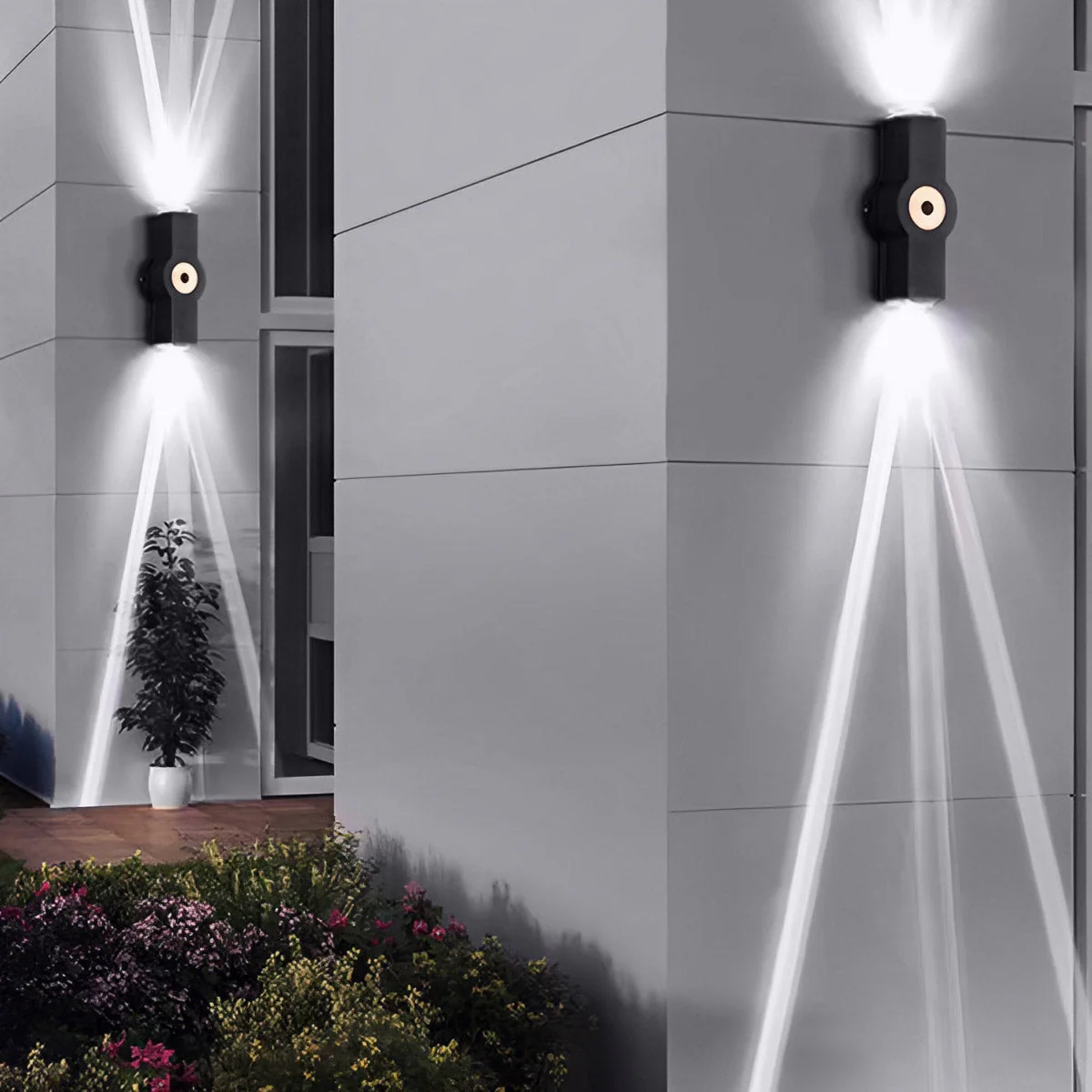 Modern Waterproof Black Outdoor LED Wall Lights Spotlights - Image 38