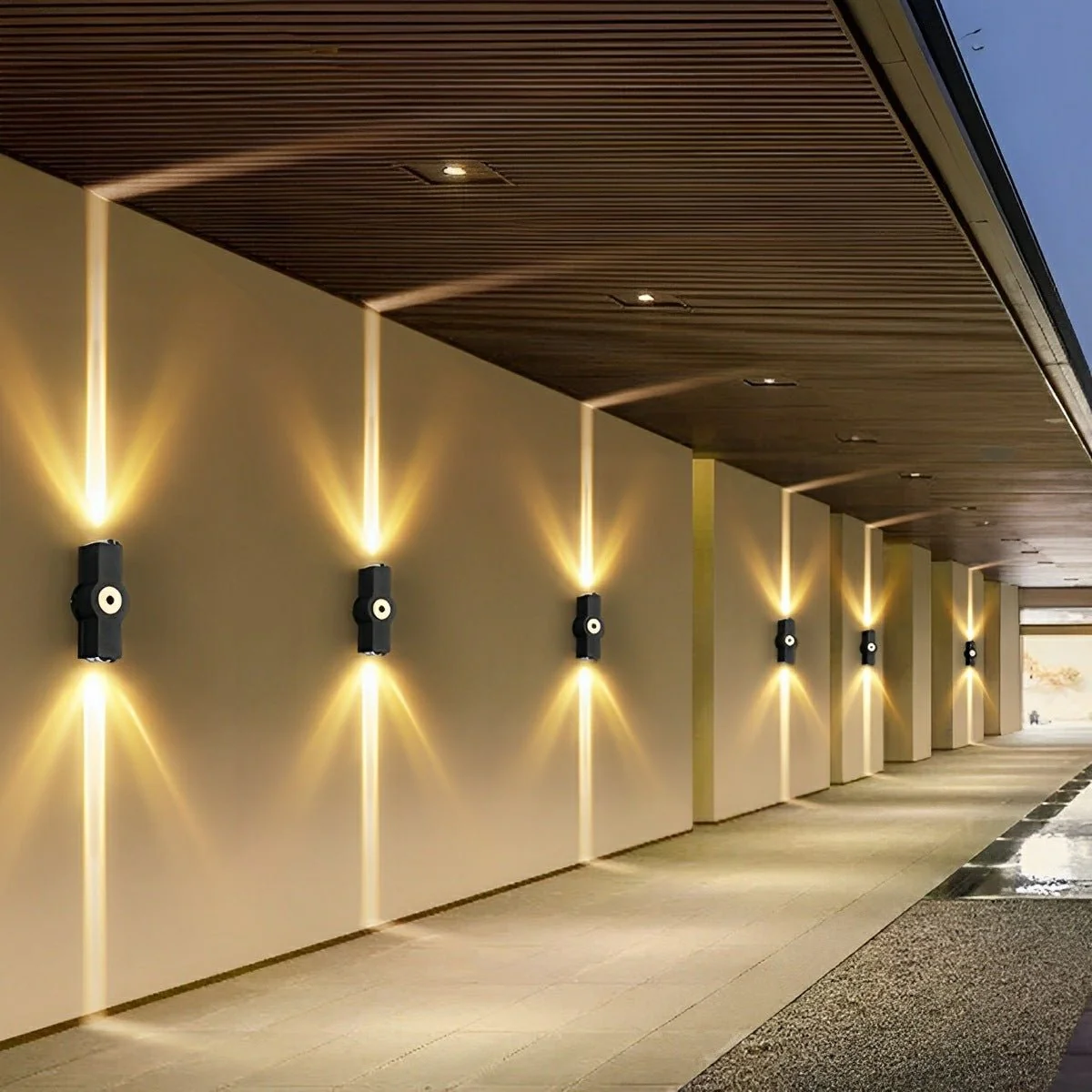 Modern Waterproof Black Outdoor LED Wall Lights Spotlights - Image 4
