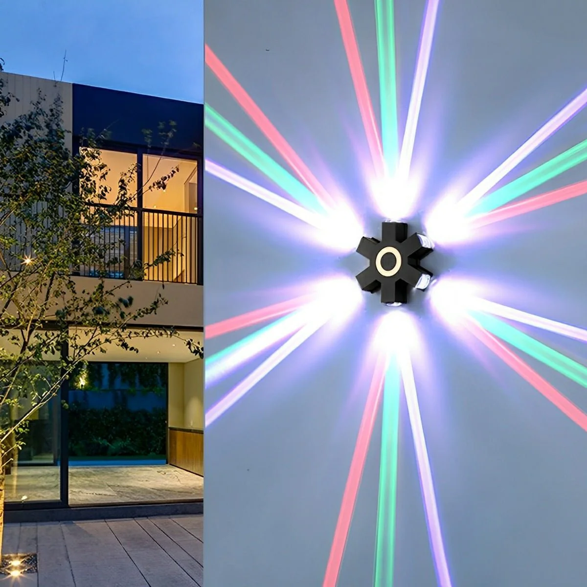 Modern Waterproof Black Outdoor LED Wall Lights Spotlights - Image 7
