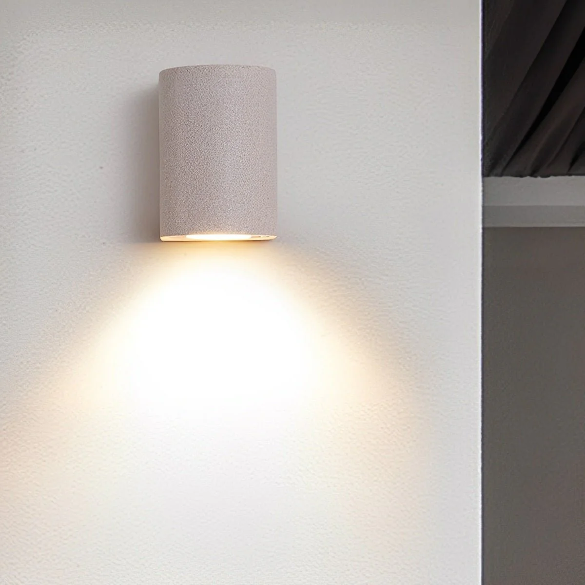Modern Waterproof Cylinder Concrete LED Outdoor Wall Lights - Image 3