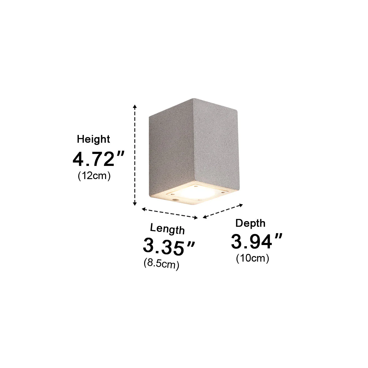 Modern Waterproof Cylinder Concrete LED Outdoor Wall Lights - Image 9