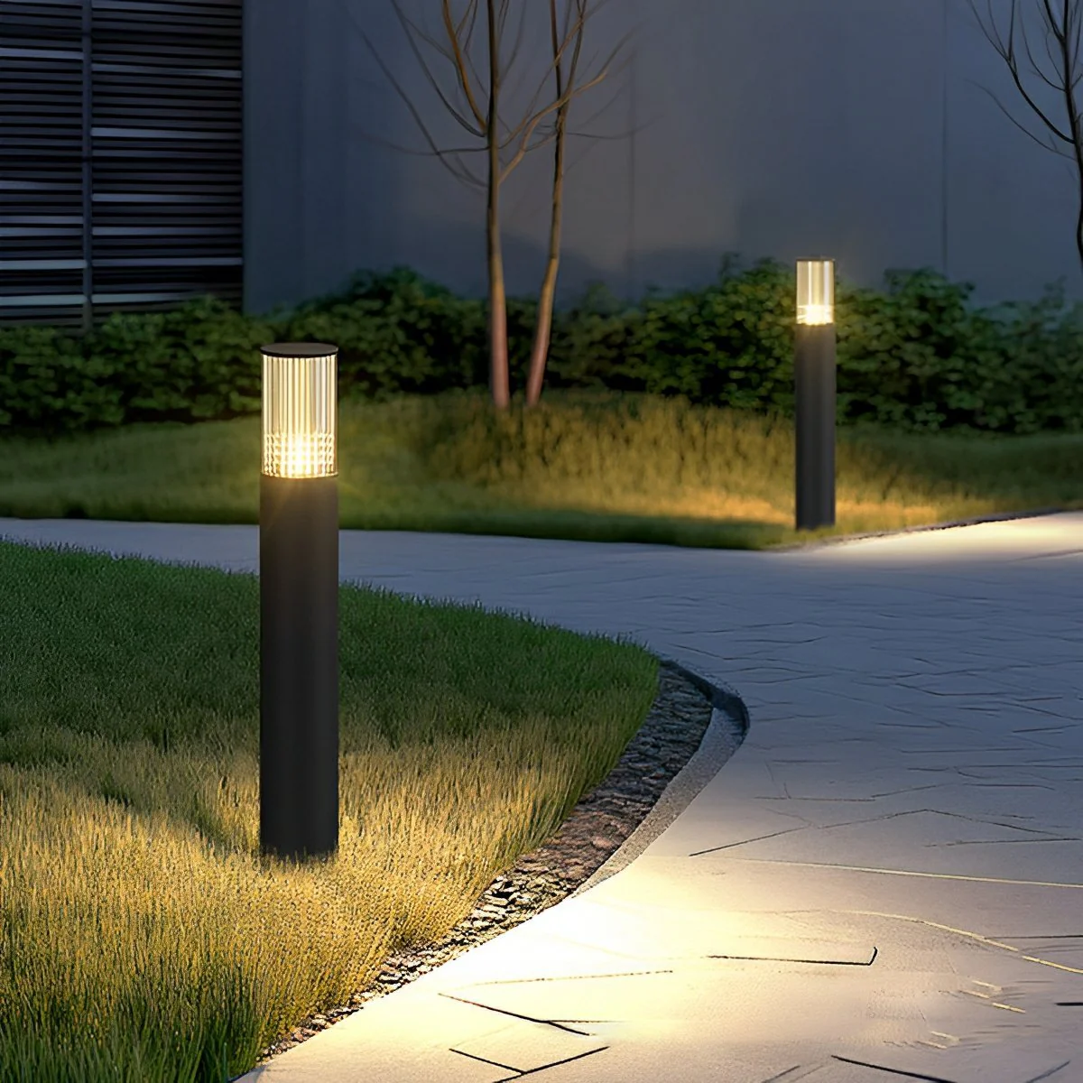Modern Waterproof Cylinder Outdoor Garden LED Lawn Pillar Lights - Image 3