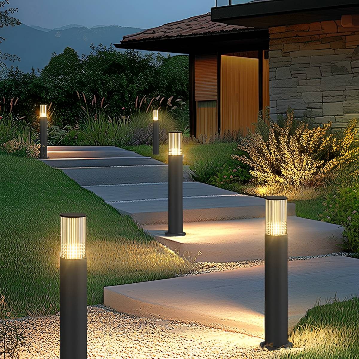 Modern Waterproof Cylinder Outdoor Garden LED Lawn Pillar Lights - Image 4