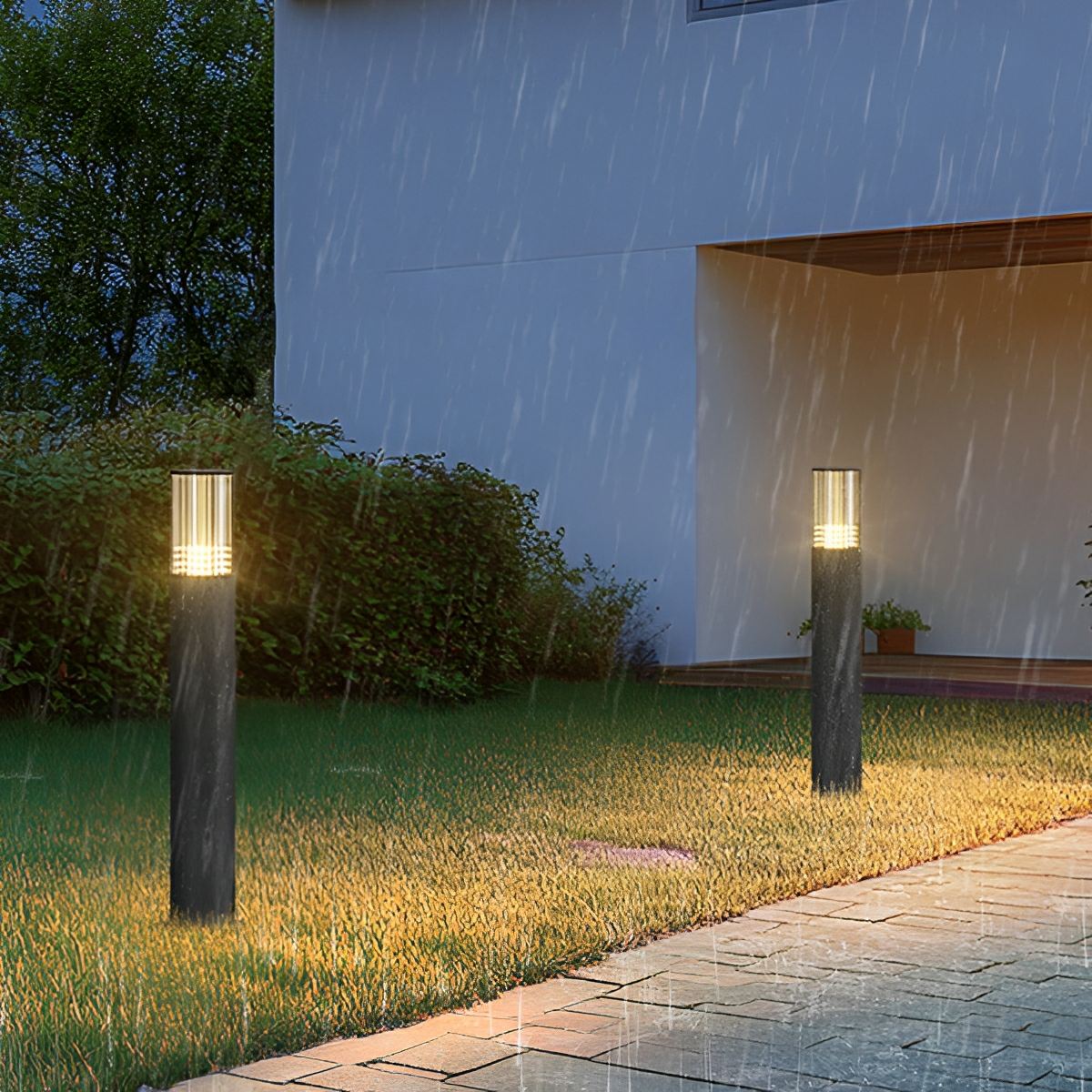 Modern Waterproof Cylinder Outdoor Garden LED Lawn Pillar Lights - Image 5