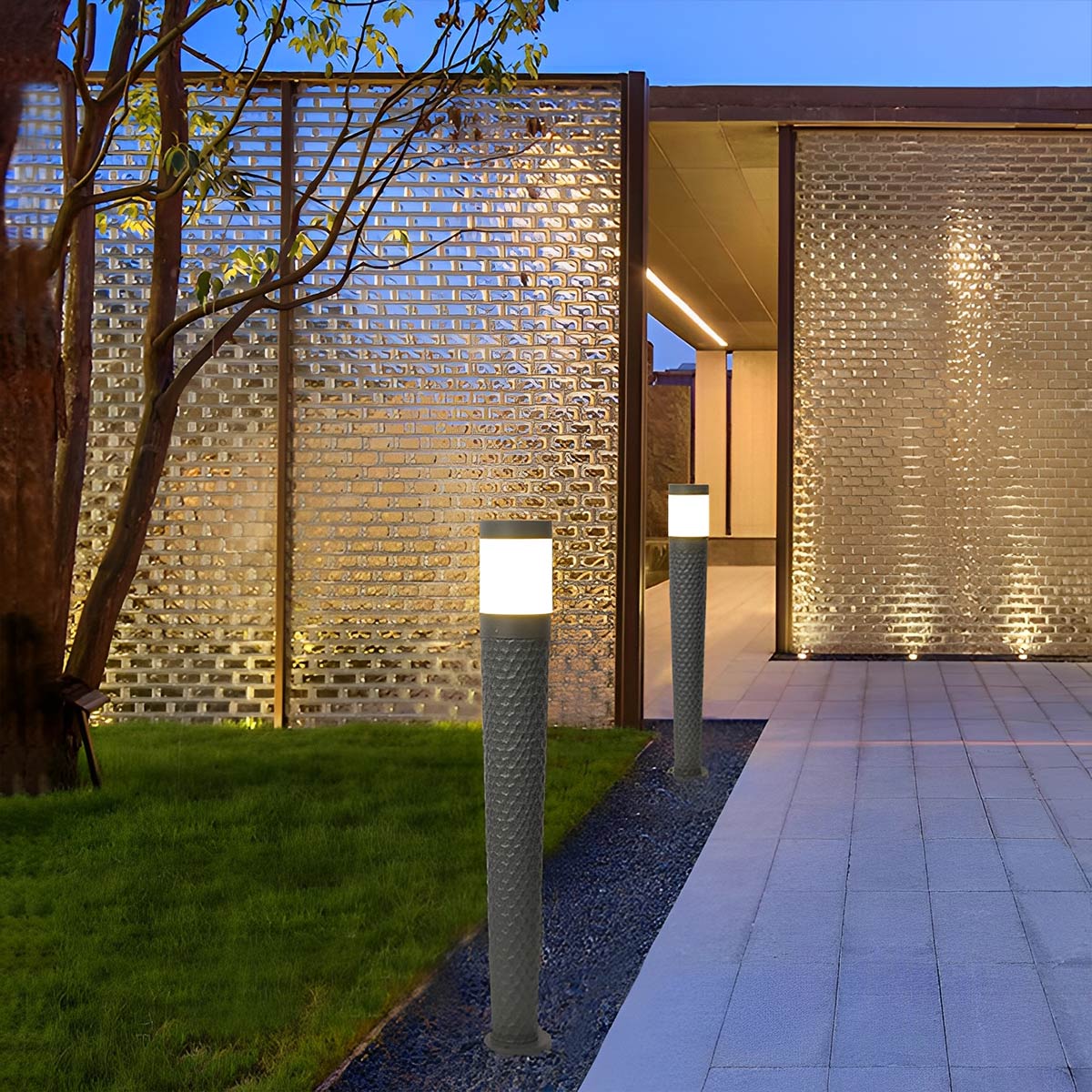 Modern Waterproof Cylinder Outdoor LED Lawn Pillar Lights - Image 4