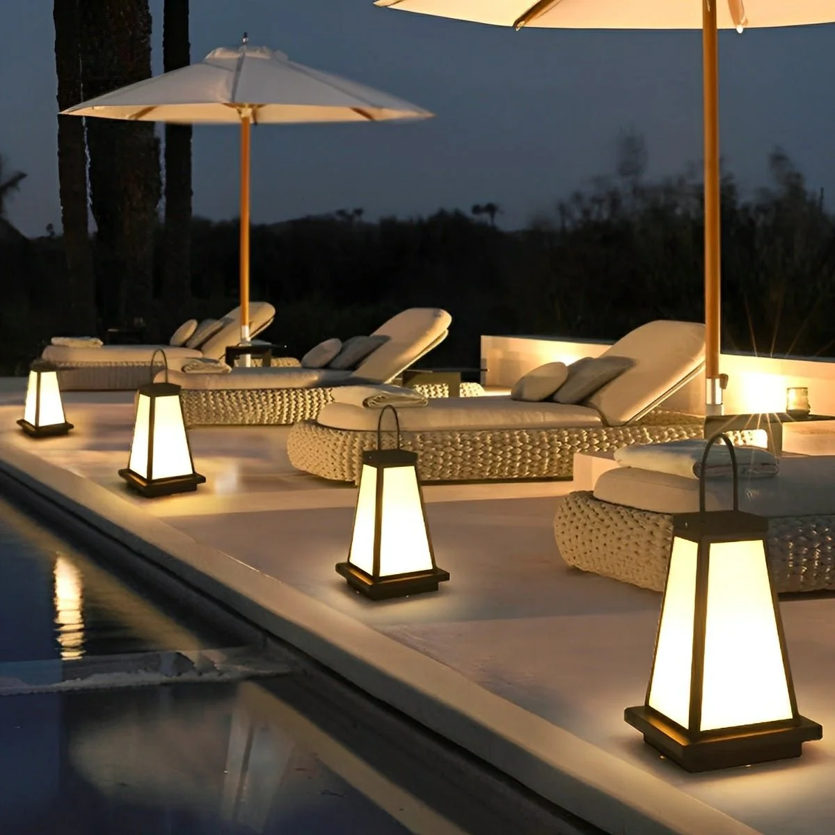 Modern Waterproof LED Outdoor Floor Lamp Lantern - Image 6