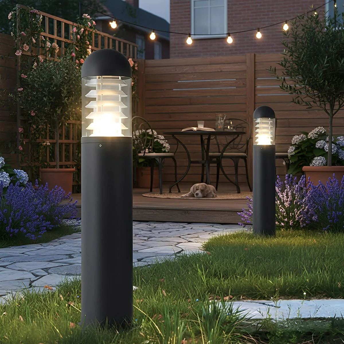 Waterproof Fence Patio Courtyard Park Yard  Aluminum Pillar Post Column Lamp - Image 3