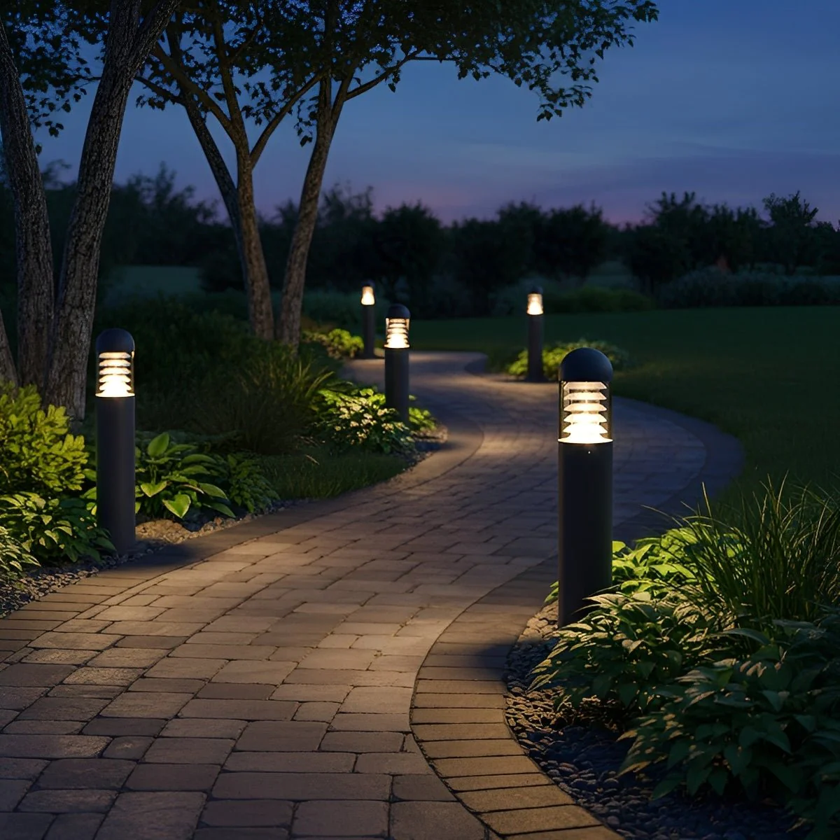 Waterproof Fence Patio Courtyard Park Yard  Aluminum Pillar Post Column Lamp - Image 4
