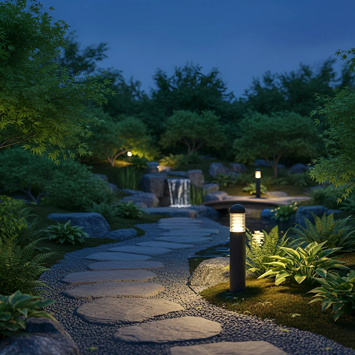 Waterproof Fence Patio Courtyard Park Yard  Aluminum Pillar Post Column Lamp - Image 5