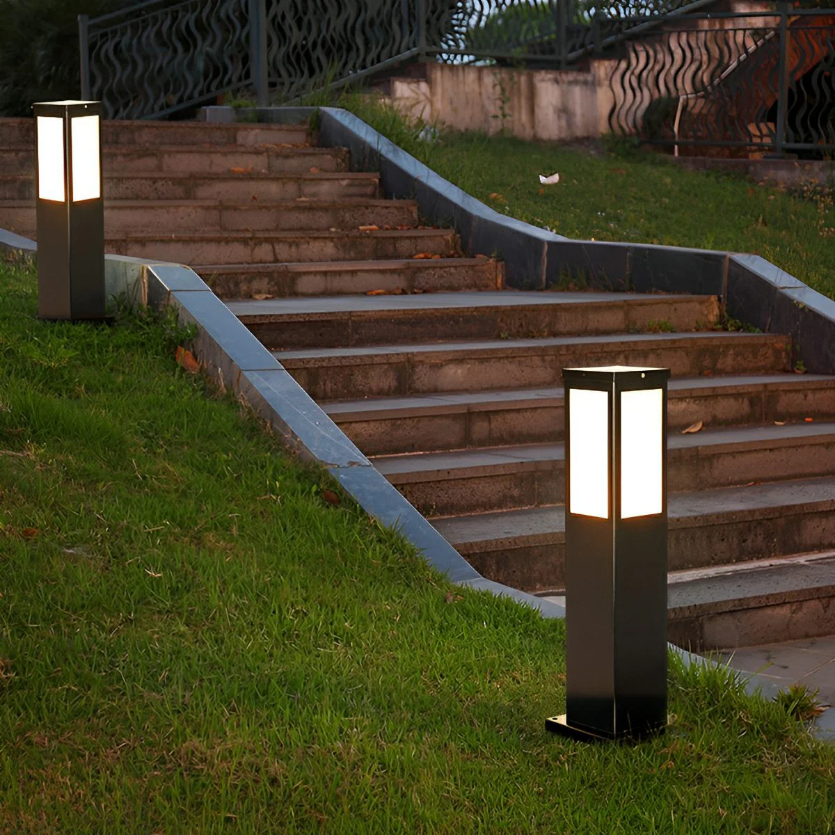 Modern Waterproof Rectangular Outdoor LED Landscape Path Lights - Image 4