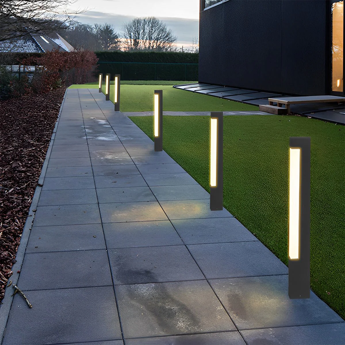 Modern Waterproof Rectangular Outdoor LED Landscape Path Lights - Image 2