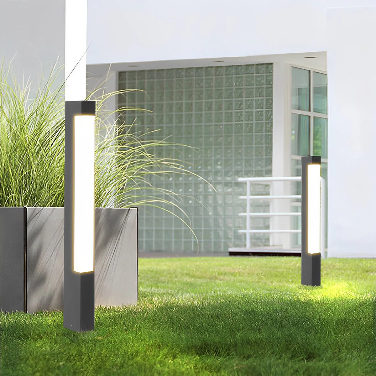 Modern Waterproof Rectangular Outdoor LED Landscape Path Lights - Image 3