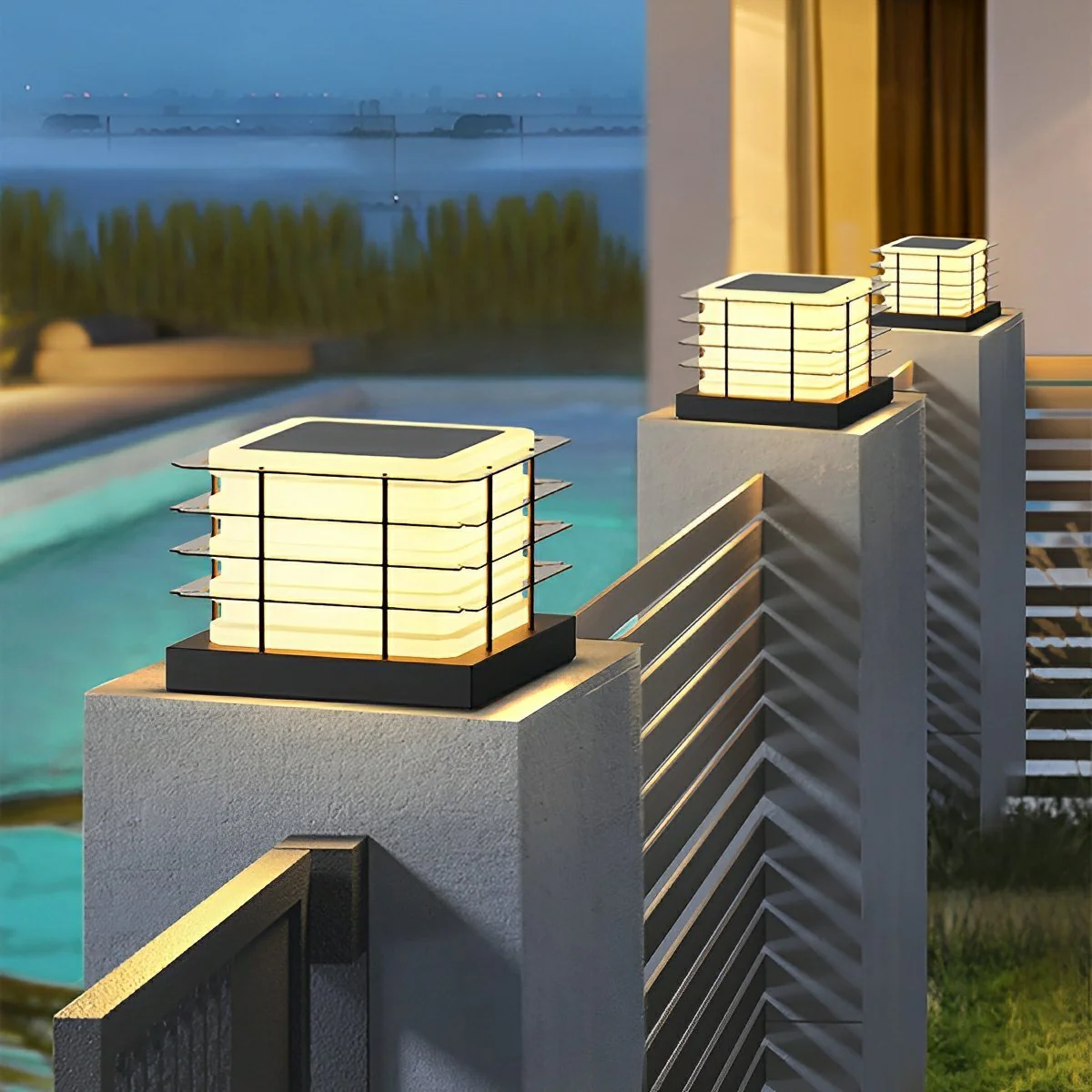 Modern Waterproof Square Fence LED Outdoor Post Lights - Image 4
