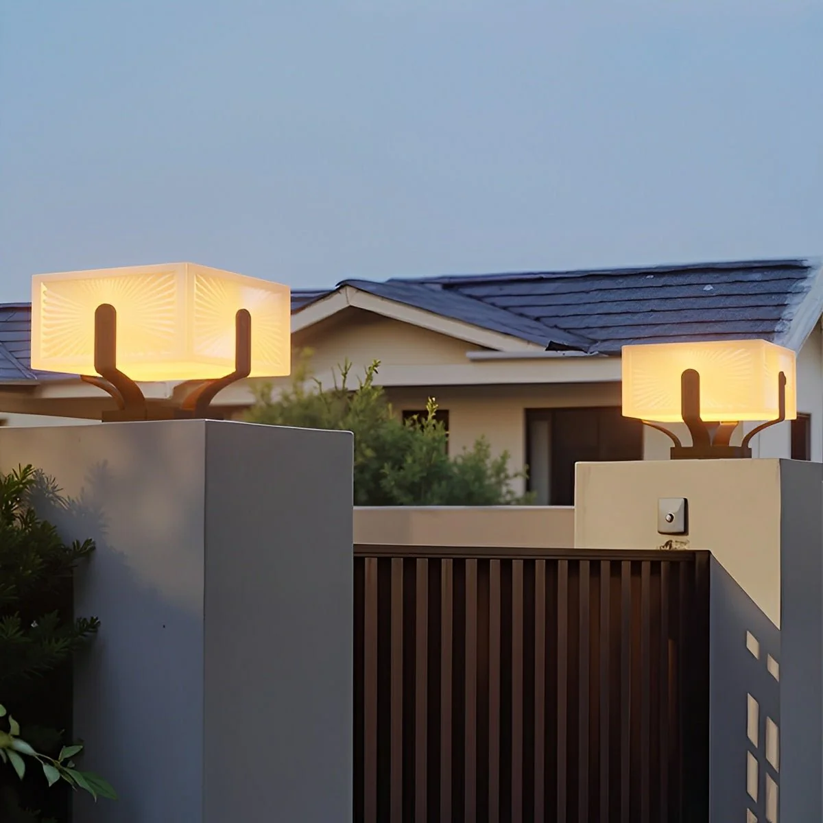 Modern Waterproof Square LED Outdoor Post Lights - Image 2