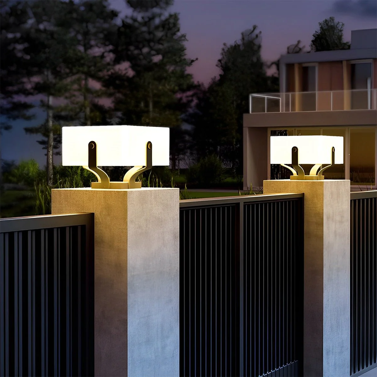 Modern Waterproof Square LED Outdoor Post Lights - Image 3