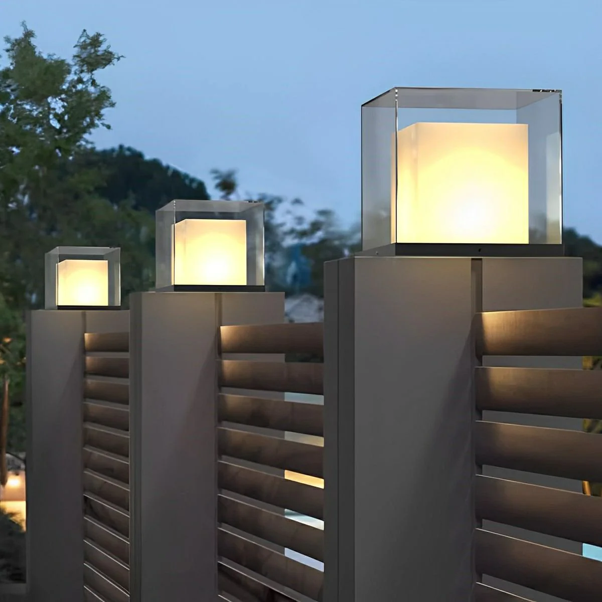 Modern Waterproof Square LED Outdoor Post Lights - Image 4