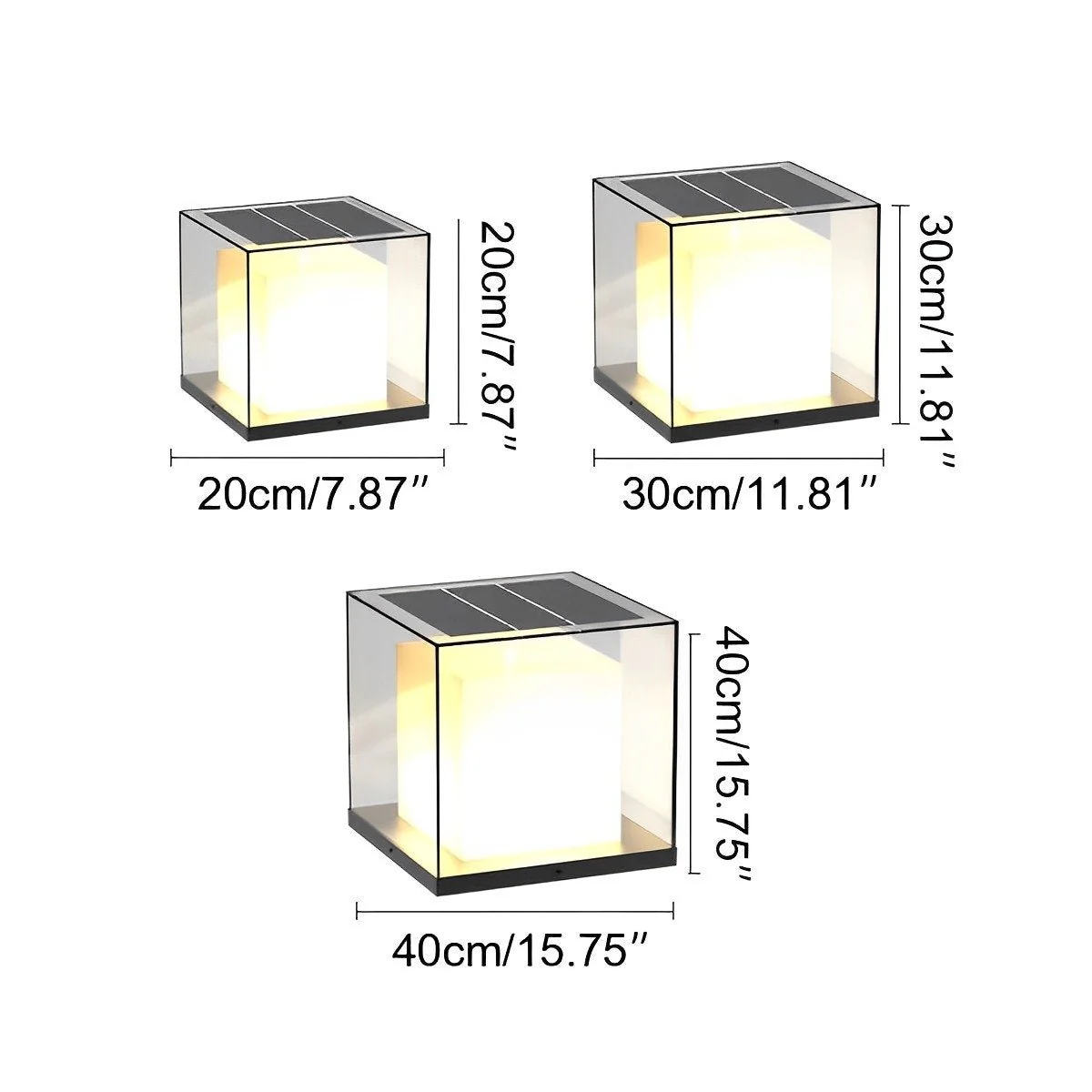 Modern Waterproof Square LED Outdoor Post Lights - Image 9