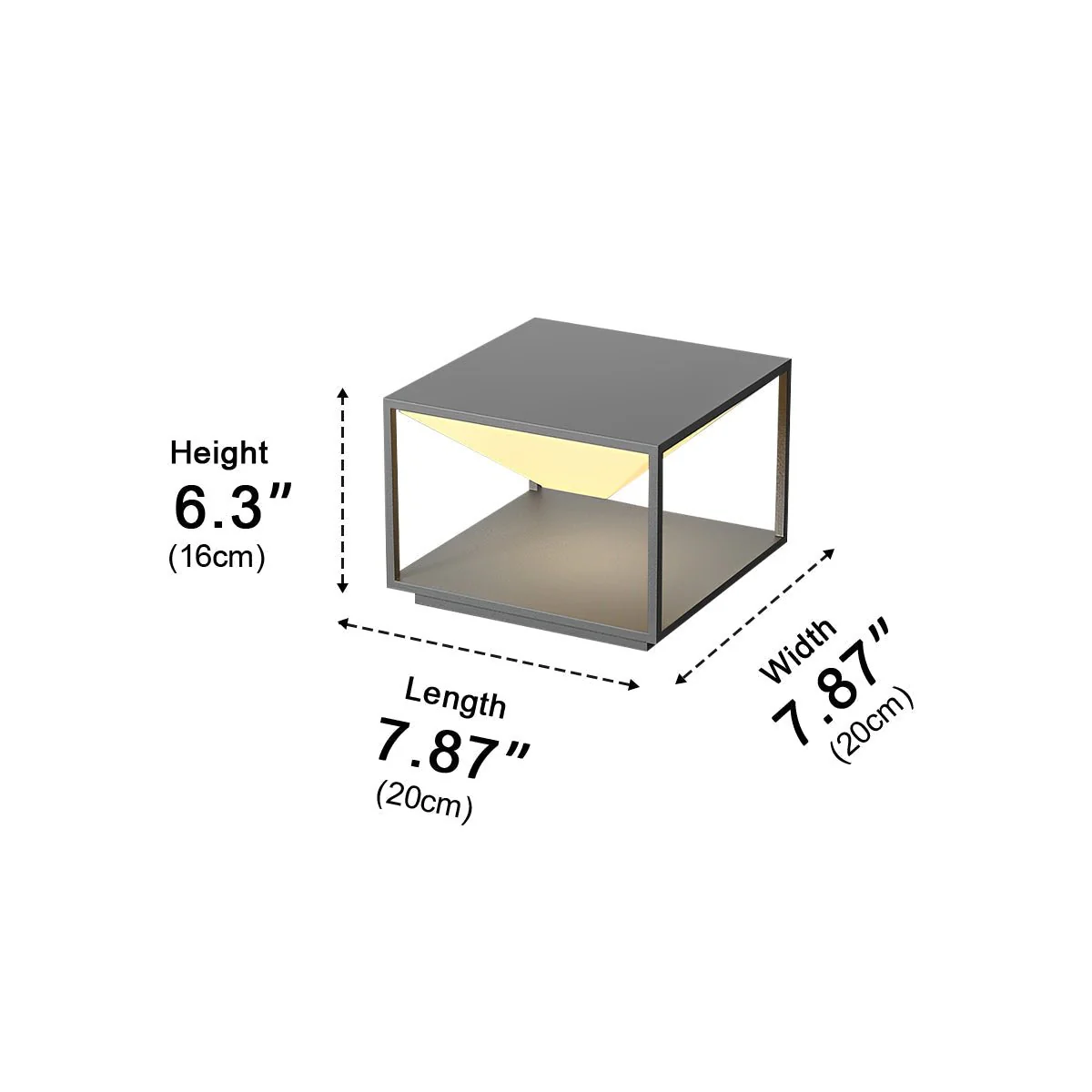 Modern Waterproof Square Mountain LED Outdoor Post Lights - Image 12