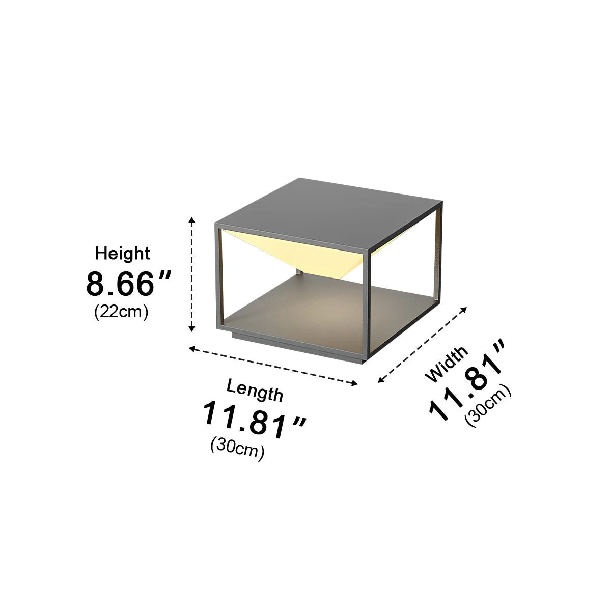 Modern Waterproof Square Mountain LED Outdoor Post Lights - Image 13