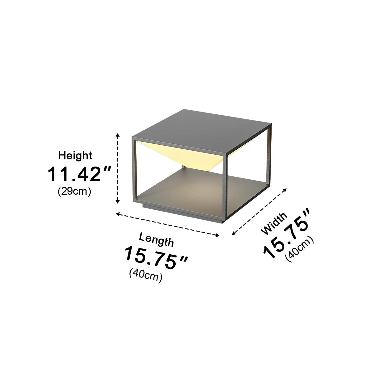 Modern Waterproof Square Mountain LED Outdoor Post Lights - Image 14
