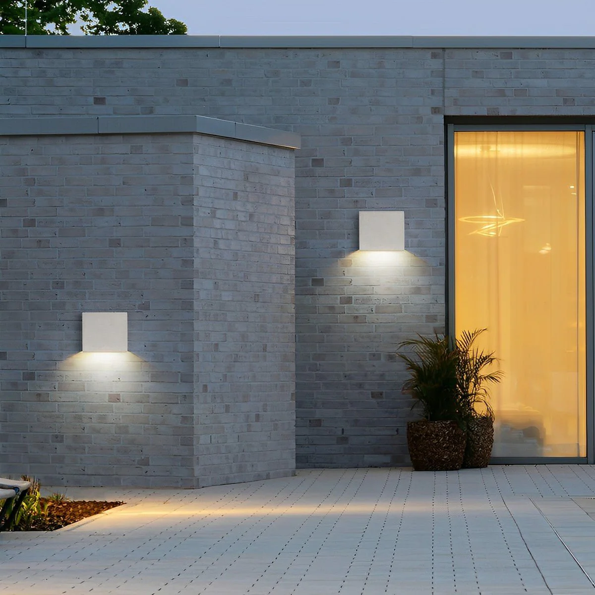 Modern Waterproof Square Concrete LED Outdoor Wall Lights - Image 3