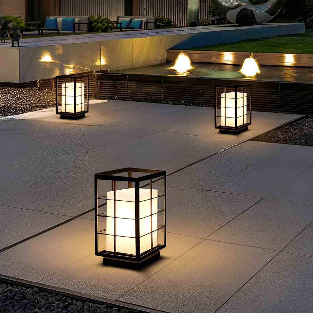 Modern Waterproof Square Lantern LED Outdoor Landscape Lawn Lighting - Image 3