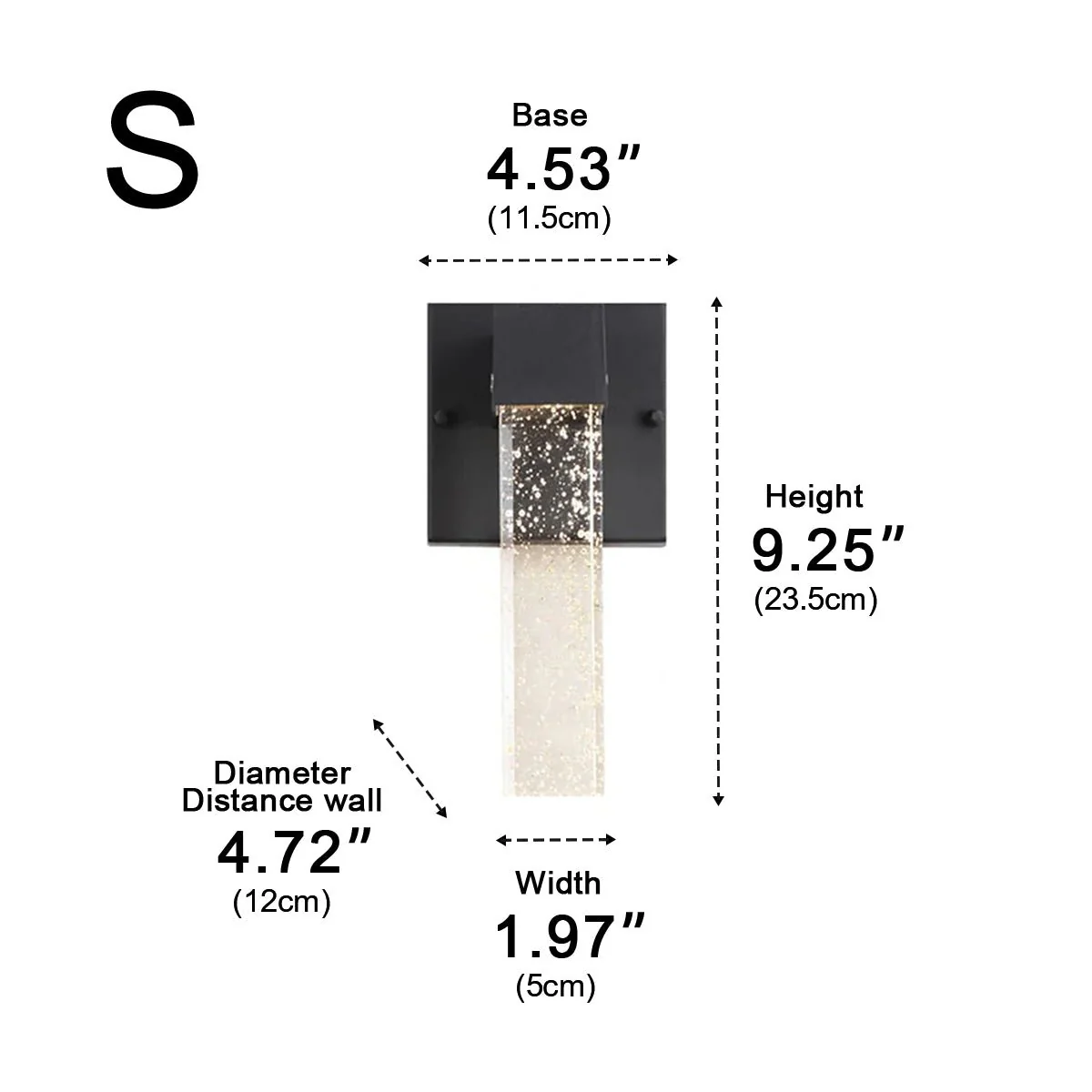 Modern Waterproof Square Long Strip Crystal LED Outdoor Wall Light - Image 11